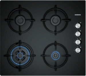 SİEMENS iQ100 EO6C6HB11O Doğalgazlı Ocak 60 cm sert cam, siyah